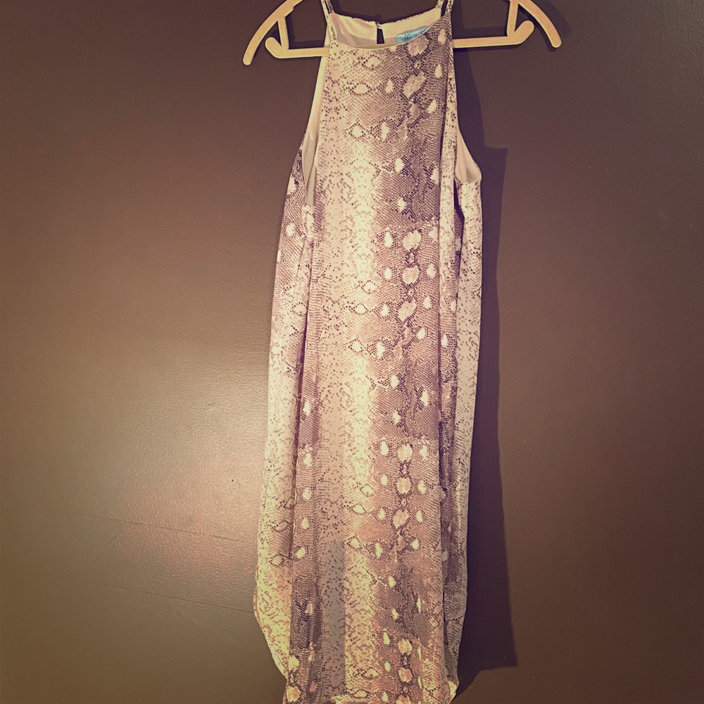 Snakeskin patterned dress